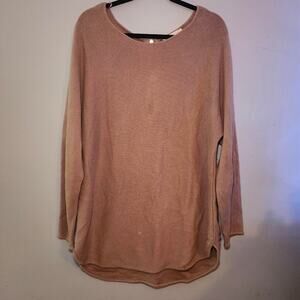 Michael Kors Sz L Tunic Long Sleeve Zipped back Brown